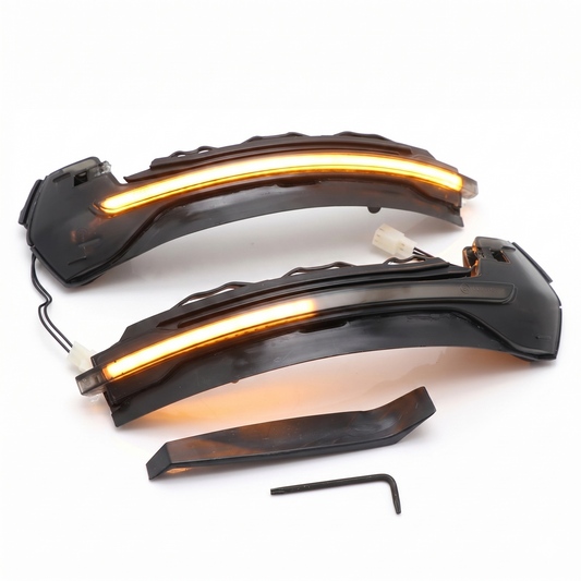 Intermitentes Dinámicos LED para Audi A3 / Golf MK7 / Seat León MK3 (Negro Brillo)