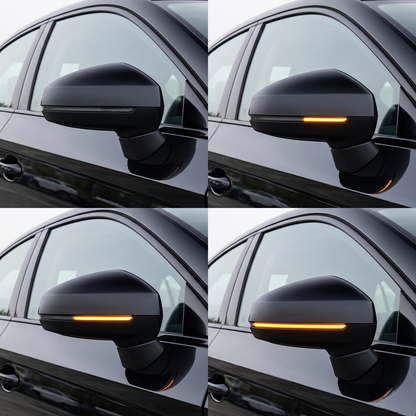 Intermitentes Dinámicos LED para Audi A3 / Golf MK7 / Seat León MK3 (Negro Brillo)
