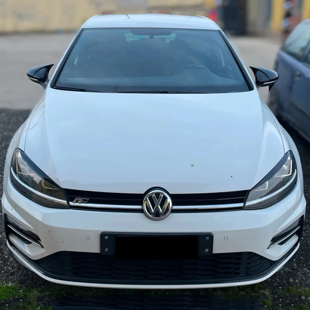Carcasas de Retrovisor para Volkswagen Golf MK7 7.5 GTI R GTD (Negro Brillo / Fibra de Carbono)