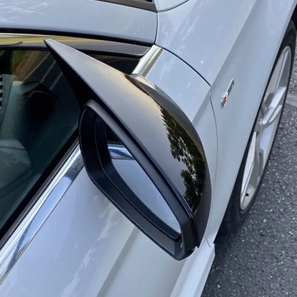 Carcasas Retrovisor Estilo Batman para Audi A3 / Golf MK7 / Seat León MK3 (Negro Brillo)