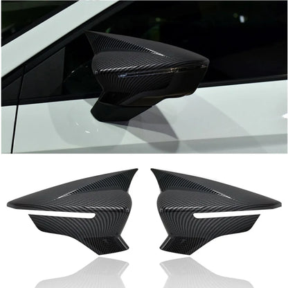 Carcasas de Retrovisor para Seat León MK3 Ibiza MK5 2017-2020 (Negro Brillo / Fibra de Carbono)