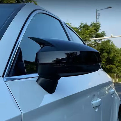 Carcasas de Retrovisor para Audi A3 / S3 / RS3 8V 2013-2020 (Negro Brillo / Fibra de Carbono)