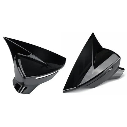 Carcasas Retrovisor Estilo Batman para Audi A3 / Golf MK7 / Seat León MK3 (Negro Brillo)