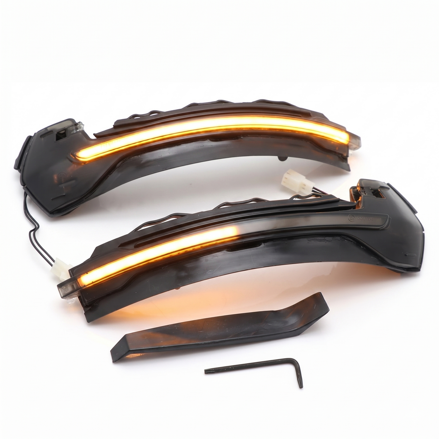 Intermitentes Dinámicos LED para Audi A3 / Golf MK7 / Seat León MK3 (Negro Brillo)